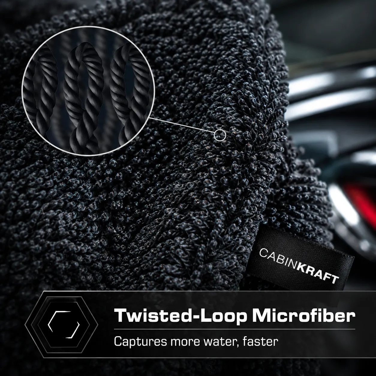 Twisted-Loop Microfiber Drying Towel, 1300 GSM